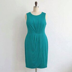 Mossimo Target Dress Green Gathered Zipper Wedding Business Teacher
